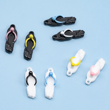 樹脂チャーム スリッパ サンダル ビーチサンダル 履物 ファッションチャーム 約7×22mm（4ヶ）