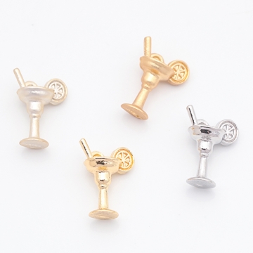 ドリンクチャーム ジュース カクテル 飲み物 ミニチュア メタルチャーム 約9×13mm（6ヶ）