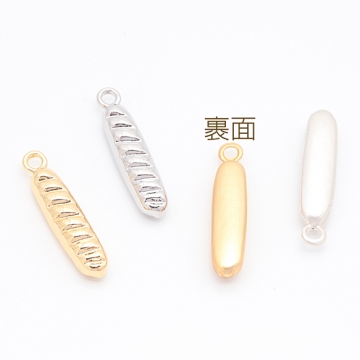 パンチャーム バゲット 食べ物 ミニチュア メタルチャーム 約5×22mm（6ヶ）