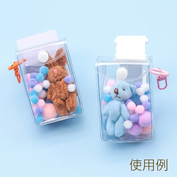PVCポーチ 穴あき ビニール クリア  推し活 ぬいぐるみ キーホルダー制作におすすめ 約4.7×6×8.6cm（1ヶ）
