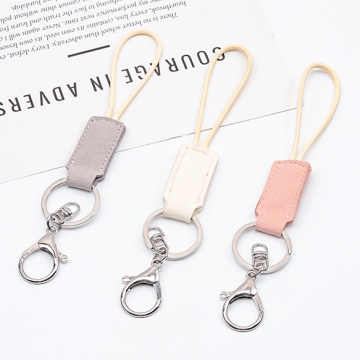 キーホルダー マイクロファイバーレザー 紐付き バッグチャーム キーチェーンストラップ 約3×18cm（1ヶ）