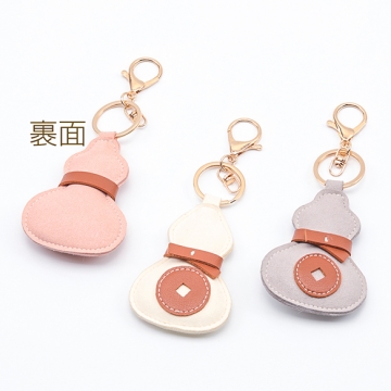 キーホルダー マイクロファイバーレザー ひょうたん型 バッグチャーム キーチェーンストラップ 約6×15cm（1ヶ）