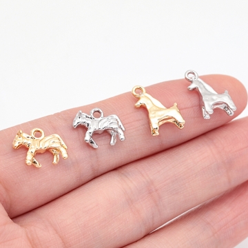 馬チャーム うま ウマ 馬 ポニー 動物 アニマル メタルチャーム 全4種（6ヶ）