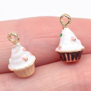 エポチャーム カップケーキモチーフ カップケーキチャーム スイーツチャーム 1カン 約8×13mm (2ヶ)