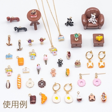 エポチャーム カップケーキモチーフ カップケーキチャーム スイーツチャーム 1カン 約8×13mm (2ヶ)