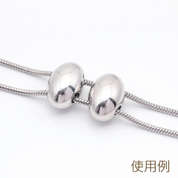 スペーサービーズ オーバル ビーンズ型 2穴 メタルビーズ 約12×18mm（2ヶ）