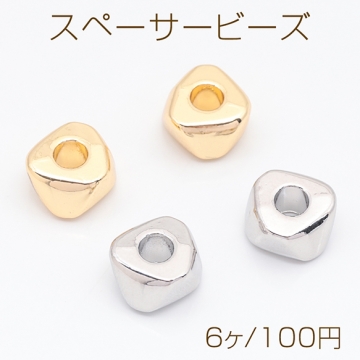 スペーサービーズ 不規則 三角形 メタルビーズ 約5×10mm（6ヶ）
