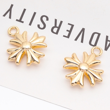 クロスチャーム 十字架 シンプル 立体 メタルチャーム 全2種（2ヶ）