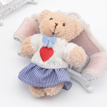 ドール用洋服 ストライプ柄 ネイビー モールド―ル ぬいぐるみ 人形用 着せ替え ミニチュア 上下バラ売り 全2種（1ヶ）