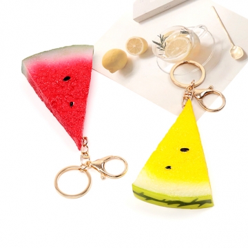 キーホルダー スイカ 食品サンプルキーホルダー ミニチュアフードストラップ ナスカン付き 約6×15cm