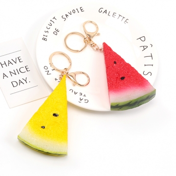 キーホルダー スイカ 食品サンプルキーホルダー ミニチュアフードストラップ ナスカン付き 約6×15cm
