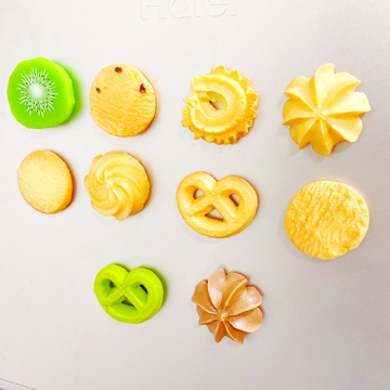 食品サンプルマグネット 冷蔵庫にくっつく クッキー 焼き菓子 スイーツ ミニチュアフード 磁石 約4.5cm（1ヶ）