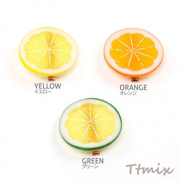 ヘアクリップ 食品サンプルヘアクリップ レモン ミニチュアフード前髪クリップ  約6cm