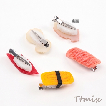 ヘアクリップ 食品サンプルヘアクリップ エビフライ ミニチュアフード前髪クリップ