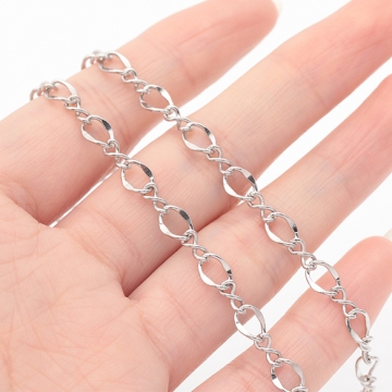 デザインチェーン ツイスト 8の字 1:1 チェーン 鉄製チェーン 約5mm（2m）