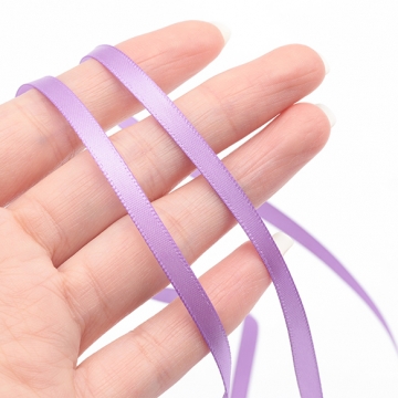テープリボン 細め パープル 紫色 飾り 服飾資材 手芸材料 ラッピングリボン 約5mm（5m）