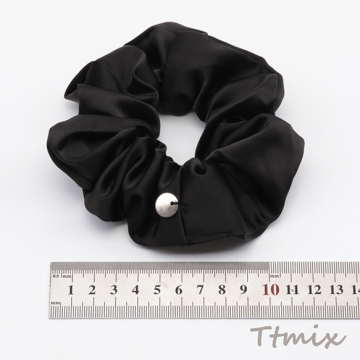 シュシュ シンプル 光沢感 サテン ヘアゴム 髪留め 髪飾り ヘアアクセサリー ※訳ありサービス品 返品不可（1ヶ）