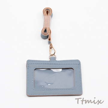 パスケース 横向き ストラップ付 ICカードケース IDカードケース 定期入れ カード入れ 約7.8×10cm（1ヶ）