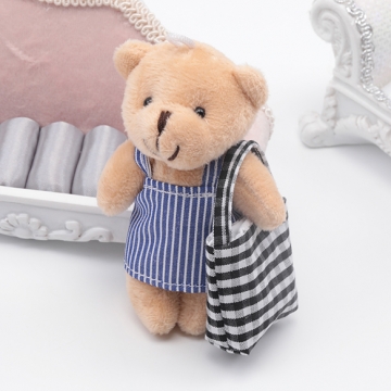 ドール用バッグ チェック柄 モールド―ル 人形用 推し活 ミニチュア 手さげ かばん ショルダーバッグ 全6種（1ヶ）