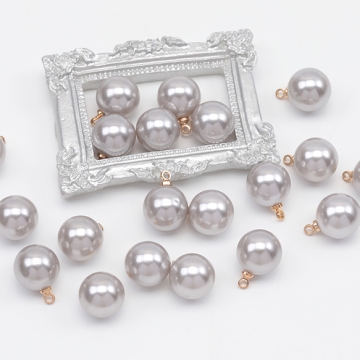 パールチャーム ABSパール ラウンド 一粒 カン付き 樹脂チャーム 約10mm（20ヶ）