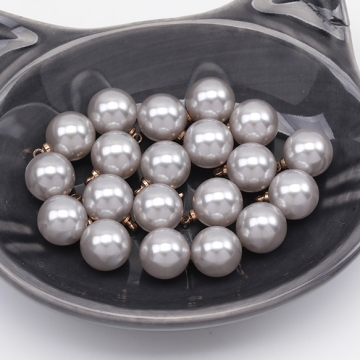 パールチャーム ABSパール ラウンド 一粒 カン付き 樹脂チャーム 約10mm（20ヶ）