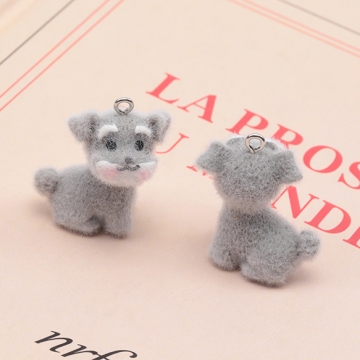 アニマルフロッキーチャーム トリ 鳥 イヌ 犬 アニマル 動物 樹脂チャーム 全2種（1ヶ）