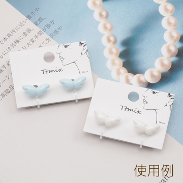 樹脂貼付けパーツ ミニサイズ 天使の羽 カボション デコパーツ 貼り付けパーツ 約6×14mm（15ヶ）