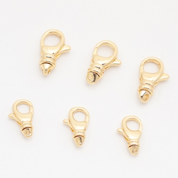 デザインカニカン ミニサイズ 回転式 光沢感 エンドパーツ 基礎金具 留め具 約7.5×13mm（2ヶ）