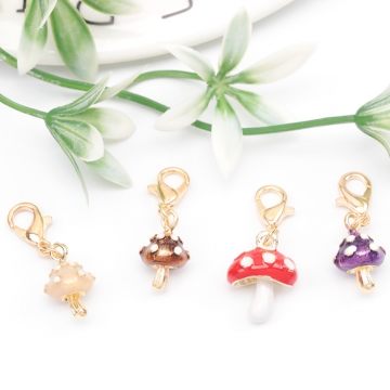 カニカン付きチャーム きのこ キノコ 茸 スマホチャーム マスクチャーム ストラップチャーム キーホルダーチャーム (1ヶ)