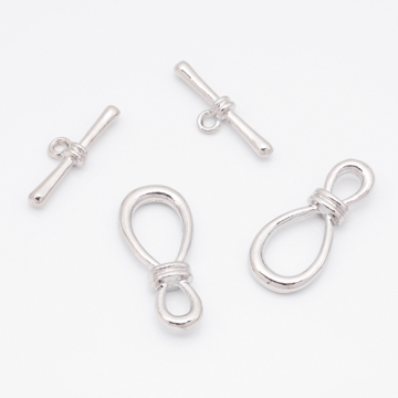 デザインマンテル 留め具 ネックレス ブレスレット 約12×28mm＆約23mm (2セット)