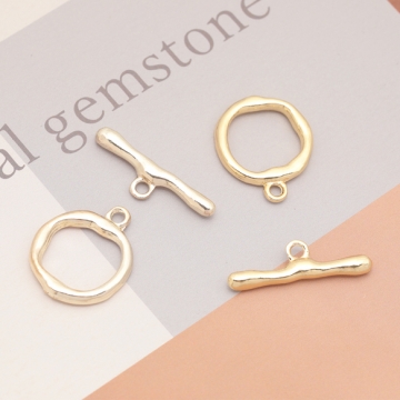 デザインマンテル 円 丸型 留め具 ネックレス ブレスレット 約16×20mm＆約24mm (2セット)