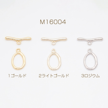 デザインマンテル オーバル 留め具 ネックレス ブレスレット 約12×19mm＆約21mm (2セット)