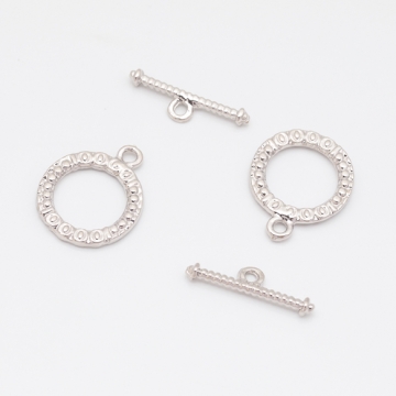 デザインマンテル 円 丸型 留め具 ネックレス ブレスレット 約15×19mm＆約19mm (2セット)