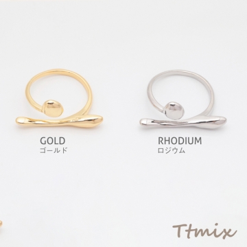 デザインリング 幾何学 個性的 指輪 メタル オープンリング 16号内径約18mm(幅約11mm)（1ヶ）