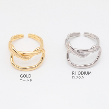 デザインリング ユニーク 個性的 指輪 メタル オープンリング 16号内径約18mm(幅約16mm)（1ヶ）