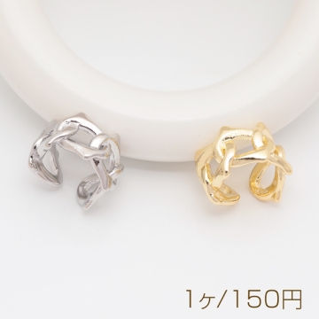 イヤーカフ デザインチェーン風 ピアスホール不要 片耳 両耳 耳飾り メタルイヤーカフ 約10×16mm（1ヶ）