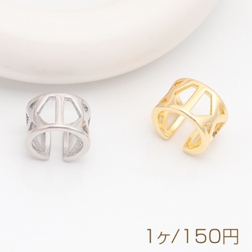 イヤーカフ 透かし ピアスホール不要 片耳 両耳 耳飾り メタルイヤーカフ 約7×11mm（1ヶ）