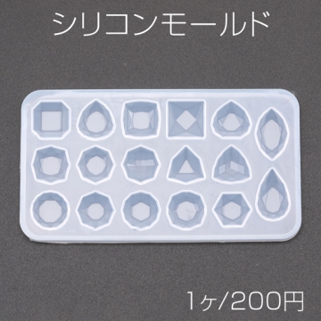 シリコンモールド 宝石型 カボション レジン型 約0.5×6×11cm（1ヶ）