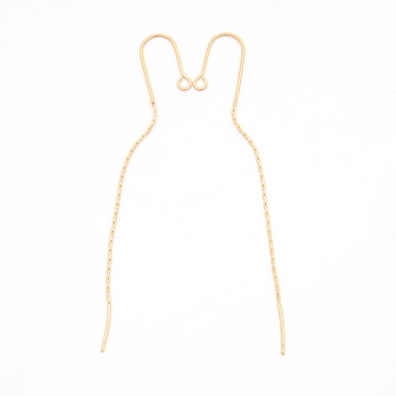 U字アメリカンピアス U字型 揺れるチェーンピアス 挿し込み針 チェーンピアス ピアス金具 約7.5cm（2ヶ）