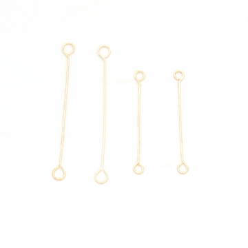 両サイド9ピン スチール製 両端カン付き9ピン コネクターパーツ メタルパーツ 約0.5×40mm（10ヶ）