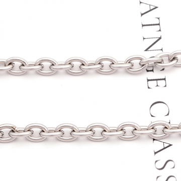 ステンレスチェーン あずきチェーン オーバル シンプル ハンドメードチェーン メタルチェーン 幅約6mm（約10cm）