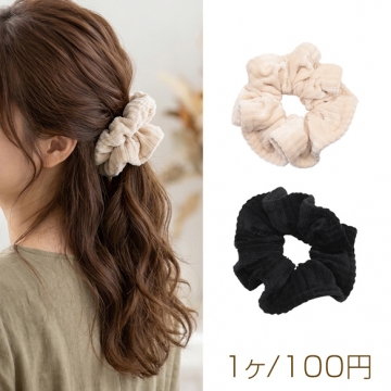 シュシュ もこもこ 髪飾り 髪留め ヘアゴム ヘアアクセサリー（1ヶ）