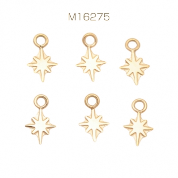 メタルチャーム 星モチーフ 星チャーム ヘキサグラム スターパーツ ステンレス製 カン付き 4×7mm (1 ヶ)