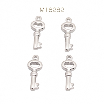 メタルチャーム 鍵チャーム キーパーツ ストラップ キーホルダー制作に ステンレス製 カン付き 8×20mm (1 ヶ)