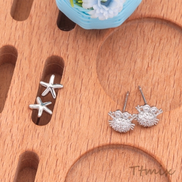 デザインピアス 貝 ヒトデ 海 夏 スタッドピアス 3種（1セット）