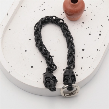 ブレスレット ヴィンテージ風 ヘビ ドクロ アンティーク調 メタルチェーンブレスレット 3種（1本）