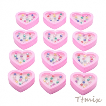 キッズ用リング ランダム カラーパール風 子ども用 おもちゃの指輪 オープンリング 外径約17mm内径約15mm（1ケース）