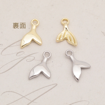 メタルチャーム 巻き貝ビーズ 太陽モチーフコネクターチャーム 尾ひれチャーム 全6種（4ヶ）