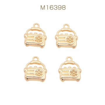 ラジオチャーム レトロ ミニチュア メタルチャーム 約12×14mm（4ヶ）