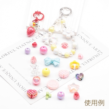 アクリルチャーム ヘッドホン ヘッドフォン エナメル 光沢感 カラフル カラーランダム 約19×23mm（6ヶ）